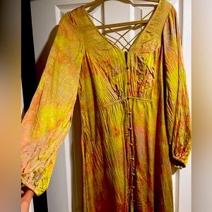 FREE PEOPLE women’s bohemian dress (worn 1x) beautiful detail